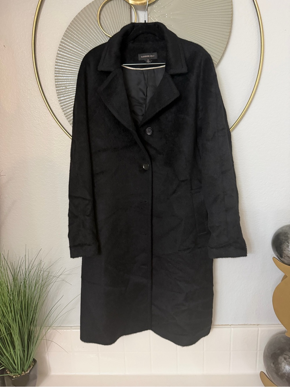 Classic Black Women's Long Trench Coat